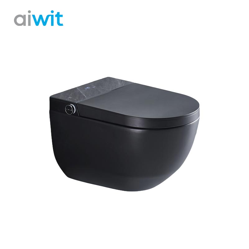 Black Wall-Hung Toilet - with Bidet & Heated Seat | Kids Mode 