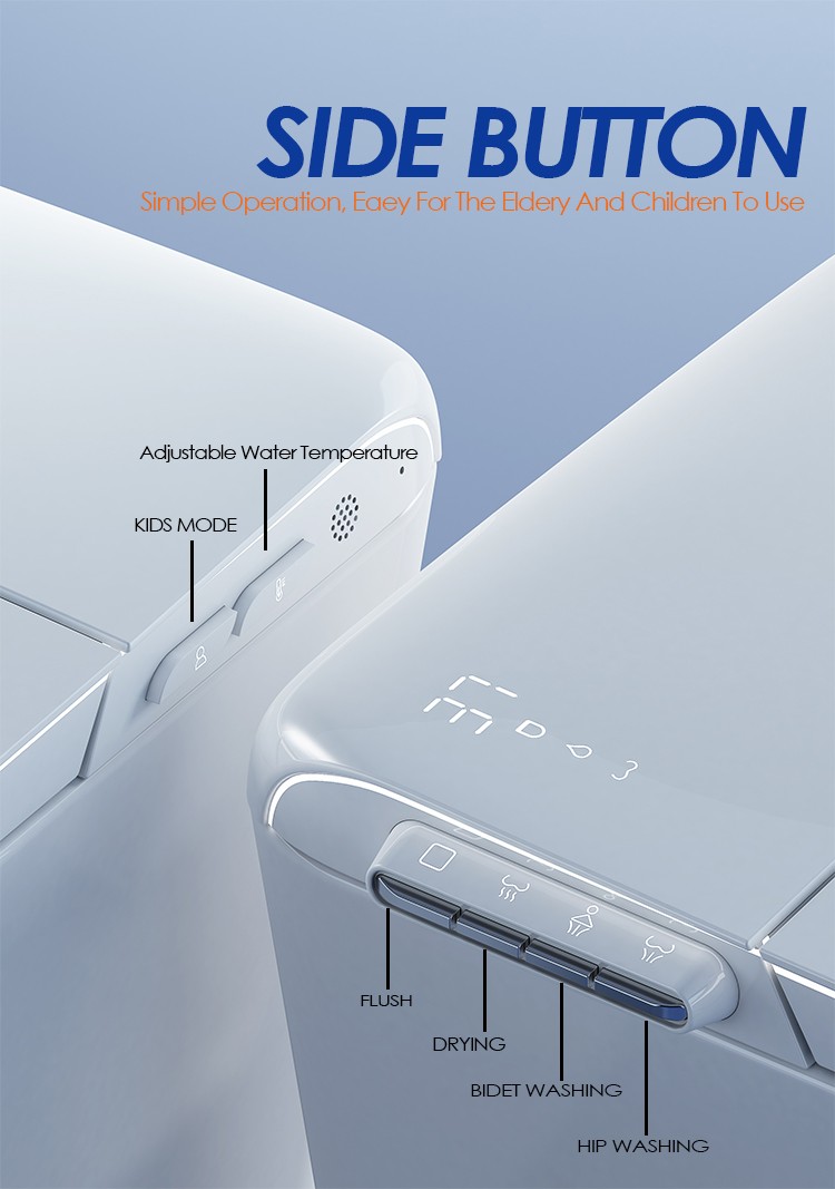 smart toilet side button